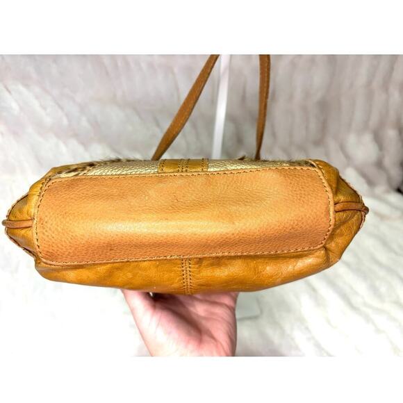 Women's Fossil Tan Leopard Print Faux Fur & Leather Mini Baguette handbag - Picture 6 of 8